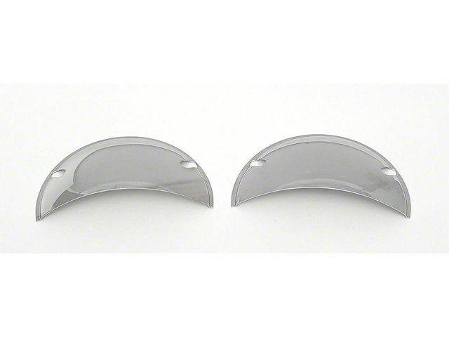 Full Size Chevy Headlight Shields, Half-Moon, Chrome, 5 1958-1972