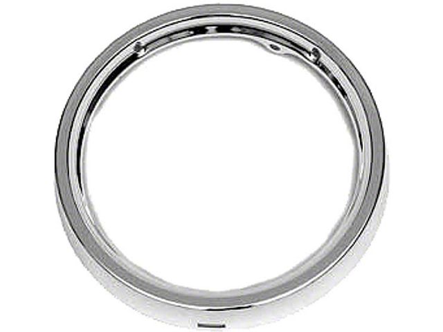 Full Size Chevy Headlight Trim Ring Bezel, Polished Stainless Steel, 1964