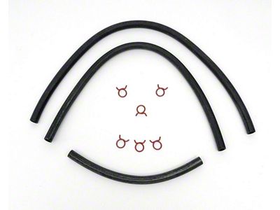 Full Size Chevy Heater Hose Kit, Original Style Ribbed Hose, All Engines, 1958