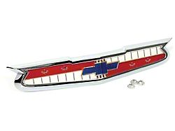 Full Size Chevy Hood Emblem Assembly, 6-Cylinder, 1958 