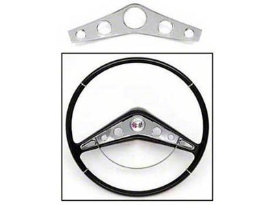 Full Size Chevy Horn Ring Insert, Chrome, Impala, 1958-1960