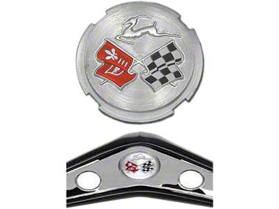 Full Size Chevy Horn Ring Insert Emblem, Impala, 1958-1960
