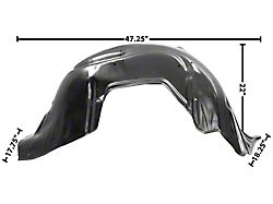 OPR Full Size Chevy Inner Fender, Left, Front, 1962