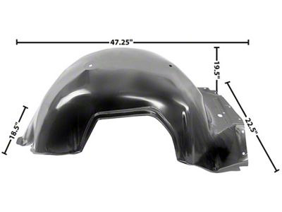 OPR Full Size Chevy Inner Fender, Left, Front, 1965