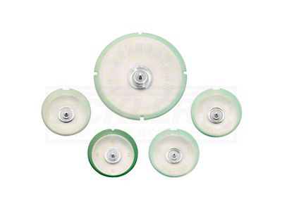 Full Size Chevy Instrument Lens Set, With Westclox Clock, 1959-1960