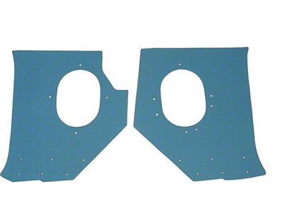 Full Size Chevy Kick Panels, Convertible, Blue, 1958 (Impala Convertible)