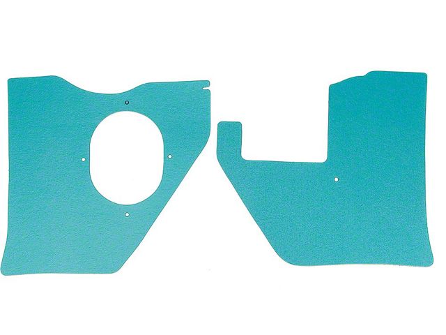 Full Size Chevy Kick Panels, For Cars With Air Conditioning, Aqua, 1961-1962