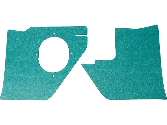 Full Size Chevy Kick Panels, For Cars With Air Conditioning, Light Aqua, 1963