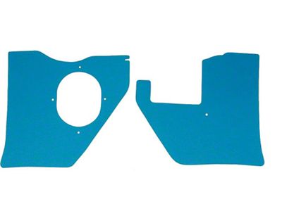 Full Size Chevy Kick Panels, For Cars With Air Conditioning, Light Blue, 1961-1962