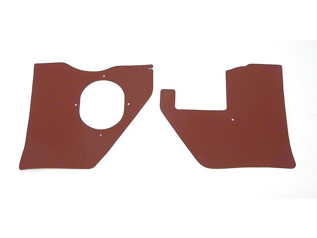 Full Size Chevy Kick Panels, For Cars With Air Conditioning, Red, 1961-1962
