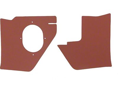 Full Size Chevy Kick Panels, For Cars With Air Conditioning, Red, 1963