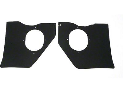 Full Size Chevy Kick Panels, For Cars Without Air Conditioning, Black, 1961-1962