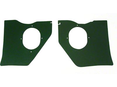 Full Size Chevy Kick Panels, For Cars Without Air Conditioning, Dark Green, 1961-1962
