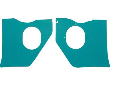 Full Size Chevy Kick Panels, For Cars Without Air Conditioning, Light Aqua, 1961-1962