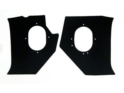 Full Size Chevy Kick Panels, Hardtop, Black, 1958 (Impala Sports Coupe)