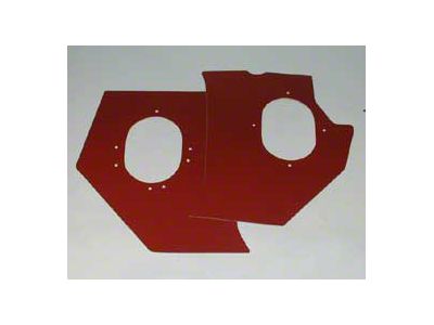 Full Size Chevy Kick Panels, Hardtop, Red, 1958 (Impala Sports Coupe)