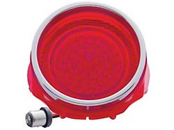 LED Taillight Lens, Red W/SS Trim (1965 Impala)