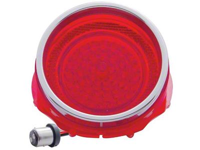 LED Taillight Lens, Red W/SS Trim, Impala, 1965