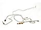 Full Size Chevy Power Front Brake Line Set, With Dual Master Cylinder, Stainless Steel, 1965-1968