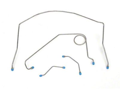 Full Size Chevy Power Front Brake Line Set, Stainless Steel, 1958