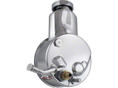 Full Size Chevy Power Steering Pump, Early Style, Chrome, All V8, 1970
