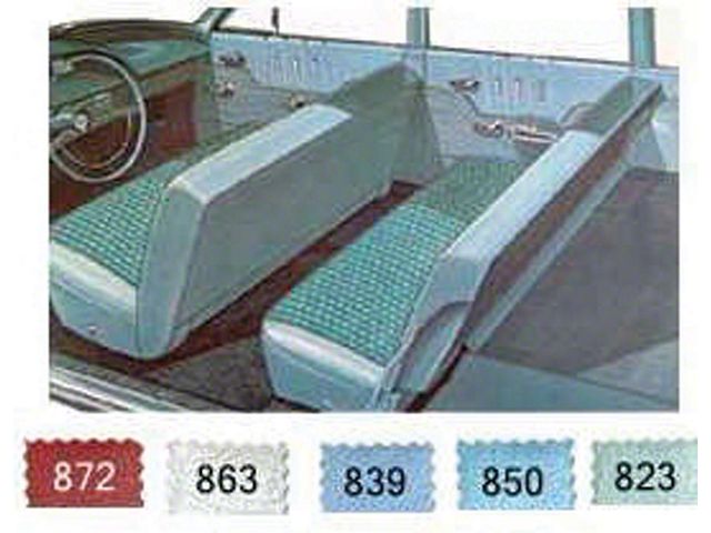 Full Size Chevy Preassembled Door Panel Interior Kit Service, 4-Door Wagon, Bel Air, 1963