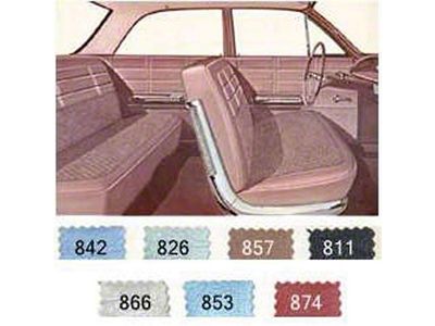 Full Size Chevy Preassembled Door Panels Interior Kit Service, 4-Door Sedan, Impala, 1963