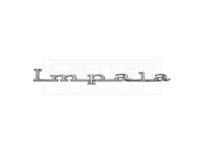 Full Size Chevy Quarter Panel Script Emblems, Impala, 1967