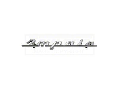 Full Size Chevy Rear Quarter Panel Script Emblems, Impala, 1960