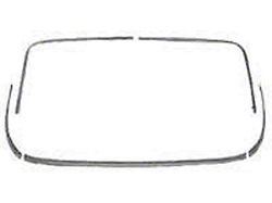 Full Size Chevy Rear Window Molding Set, Stainless Steel, 2-Door Hardtop, Impala, 1965-1966