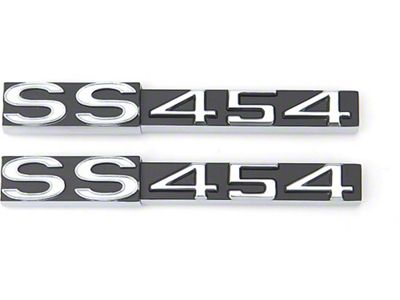 Full Size Chevy Rocker Panel Emblems, SS 454ci, Monte Carlo, 1970-1971