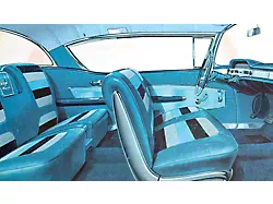 Full Size Chevy Seat Cover Set, 2-Door Hardtop, Impala, 1958 (Impala Sports Coupe)