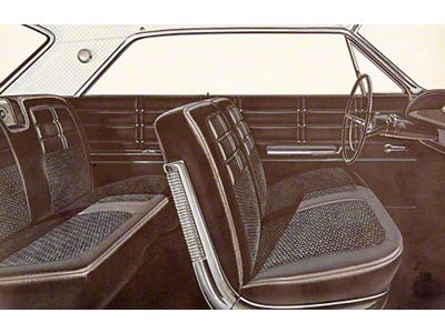 Full Size Chevy Seat Cover Set, 2-Door Hardtop, Impala, 1963 (Impala Sports Coupe, Two-Door)