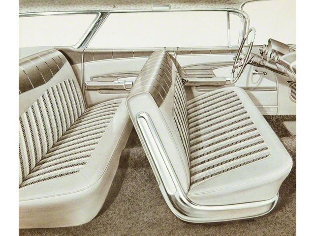 Full Size Chevy Seat Cover Set, 4-Door Hardtop, Impala, 1959 (Impala Coupe, Four-Door)
