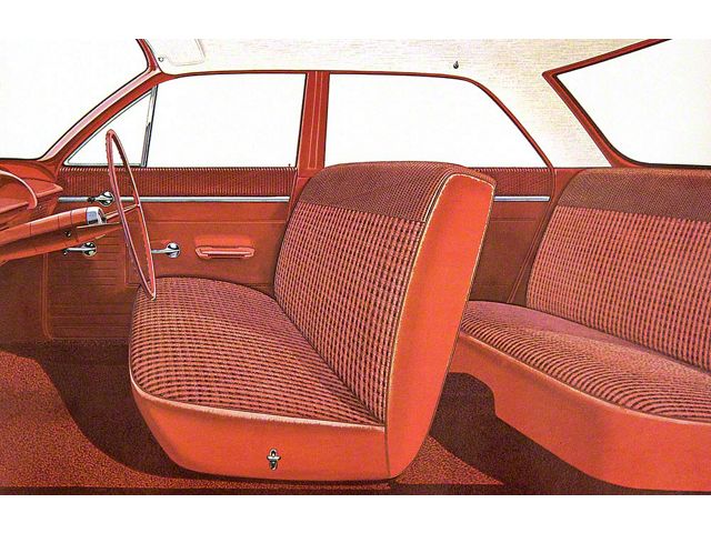Full Size Chevy Seat Cover Set, 4-Door Sedan, Biscayne, 1963 (Biscayne Sedan, Four-Door)