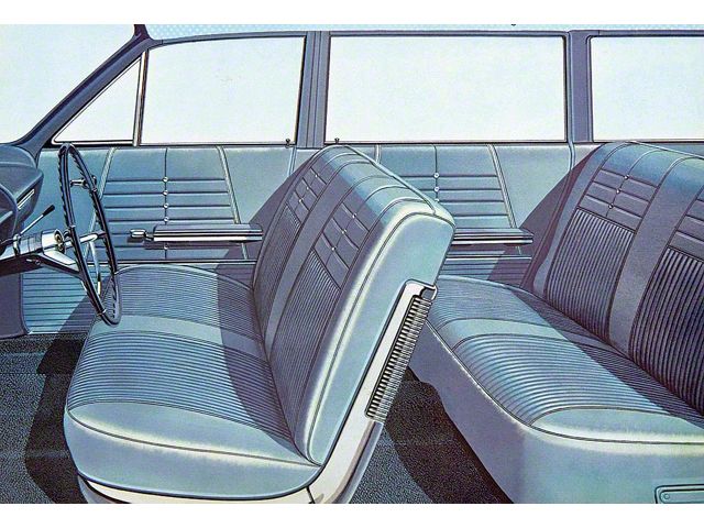 Full Size Chevy Seat Cover Set, 6-Passenger, Impala Wagon, 1964