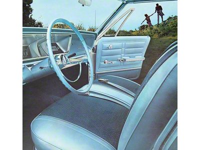 Full Size Chevy Seat Cover Set, Cloth, 4-Door Hardtop, Impala, 1966 (Impala Coupe, Four-Door)