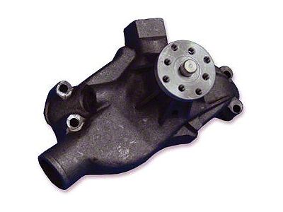 Full Size Chevy Short Hi-Flo Water Pump, Stewart, Cast Iron, Small Block, 1958-1970