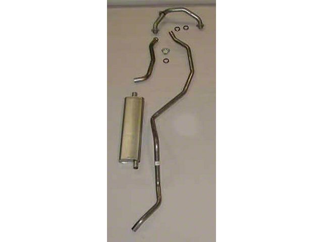 Full Size Chevy Single Exhaust System, Aluminized, 283 ci, Wagon & El Camino, 1960-1964