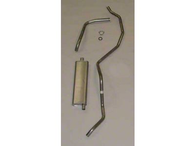 Full Size Chevy Single Exhaust System, Aluminized, 6-Cylinder, 1960-1962
