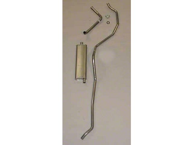 Full Size Chevy Single Exhaust System, Aluminized, 6-Cylinder, Wagon & El Camino, 1959
