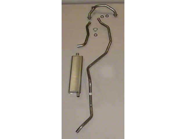 Full Size Chevy Single Exhaust System, Stainless Steel, 283ci, Wagon & El Camino, 1960-1964
