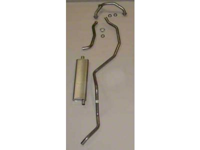 Full Size Chevy Single Exhaust System, Stainless Steel, Small Block, 1960-1964