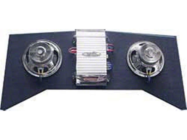 Custom Autosound Full Size Chevy Speaker Panel, Backseat Driver, With 8 Subwoofers & BOSS 400 Watt Amp, 1964