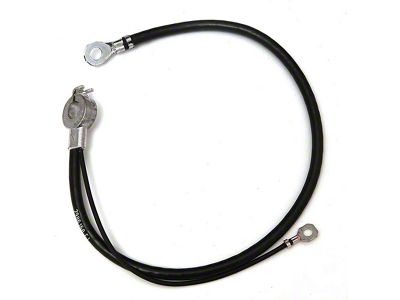 Full Size Chevy Spring Ring Battery Cable, Negative, For Cars Without Air Conditioning, V8 (64-65 Biscayne; 64-65 Impala)