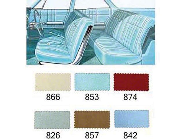 Full Size Chevy Standard Rear Interior Quarter Panels, Impala 4 Door Station Wagon, 1965