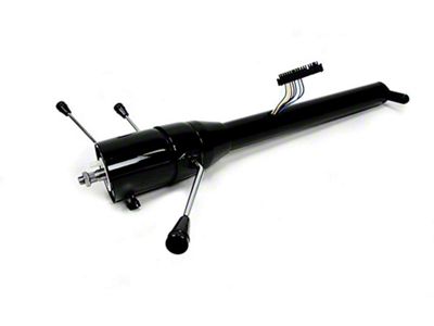 Full Size Chevy Steering Column, Tilt, Column Shift, Black Powder Coated, ididit,1958