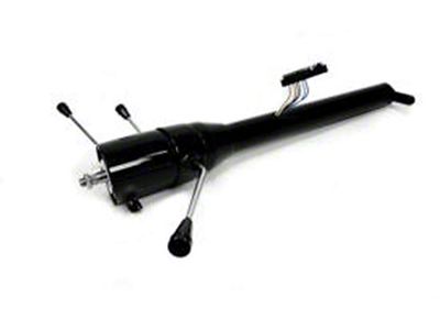 Full Size Chevy Steering Column, Tilt, Column Shift, Black Powder Coated, ididit, 1961-1962