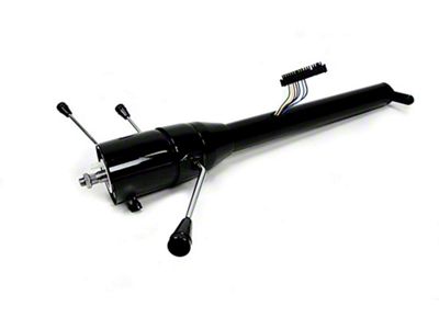 Full Size Chevy Steering Column, Tilt, Column Shift, Black Powder Coated, ididit, 1965-1966