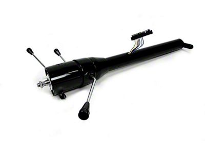 Full Size Chevy Steering Column, Tilt, Column Shift, Black Powder Coated, ididit, 1967